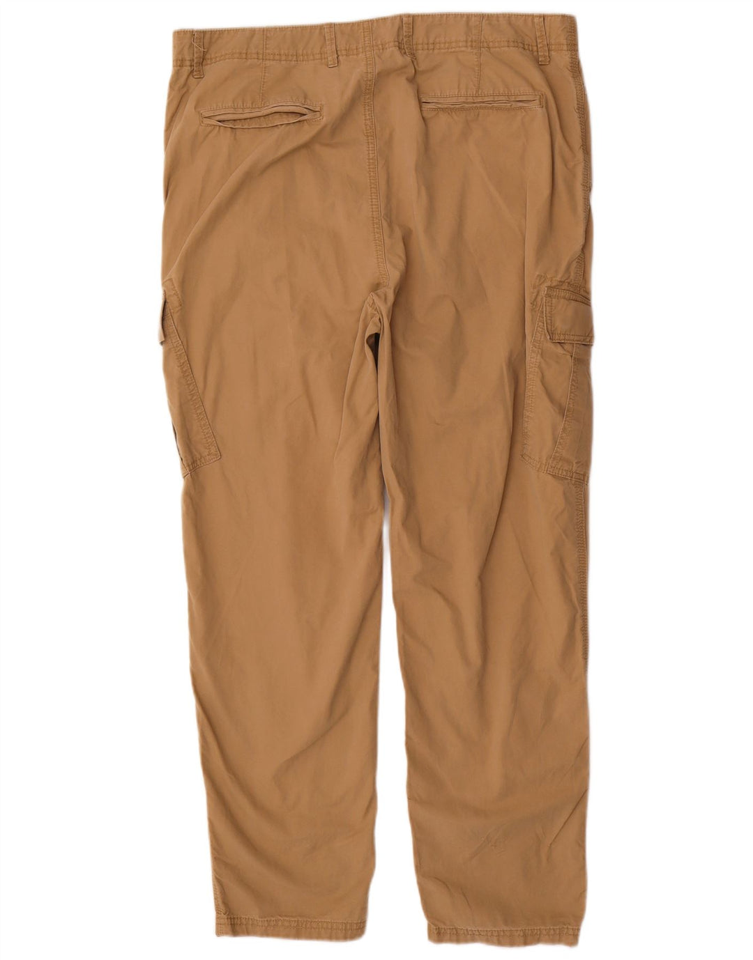 Marks & Spencer Mens Straight Cargo Trousers W38 L31 Brown Cotton