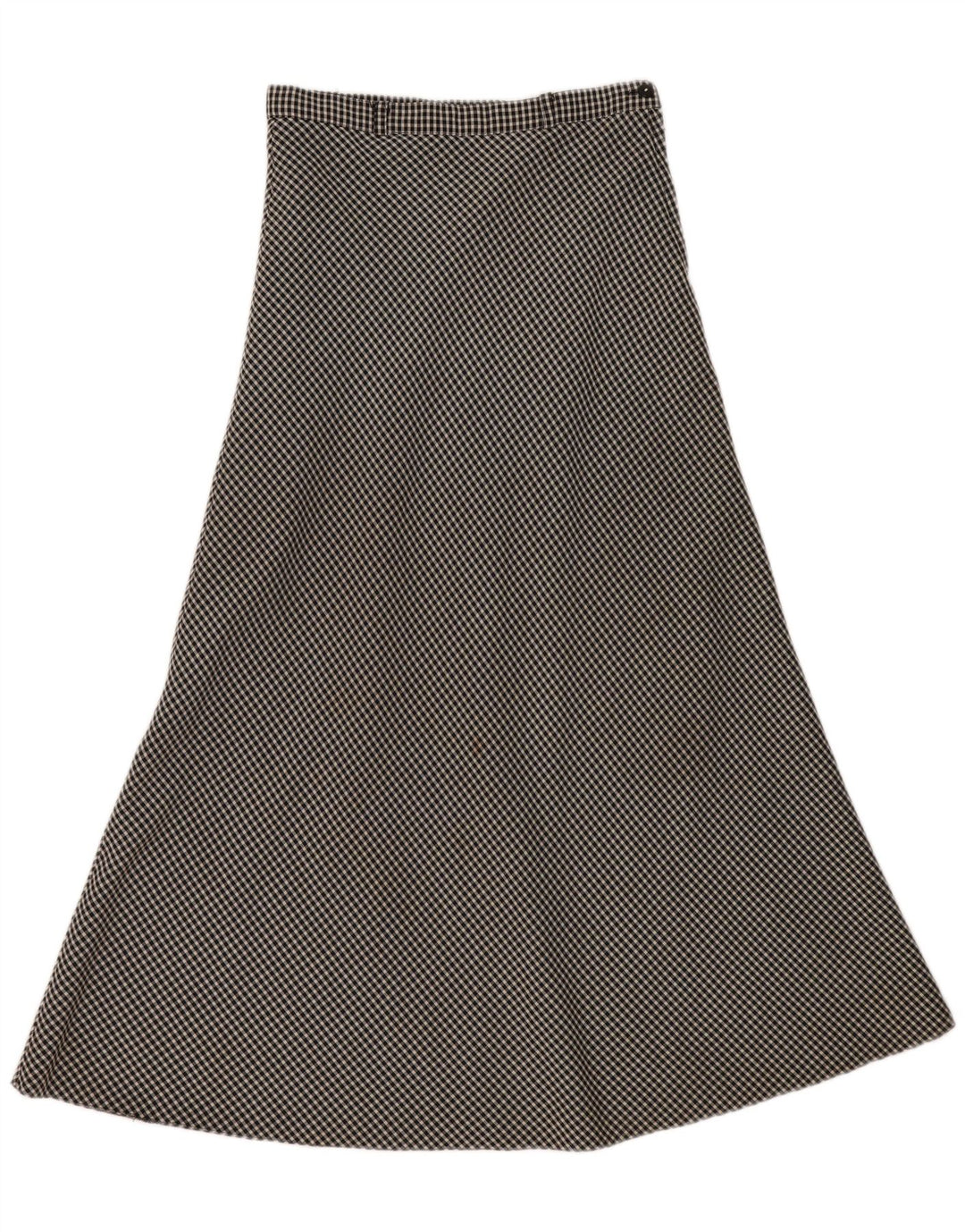 Vintage Womens Midi Skirt EU 40 Medium W30 Black Gingham