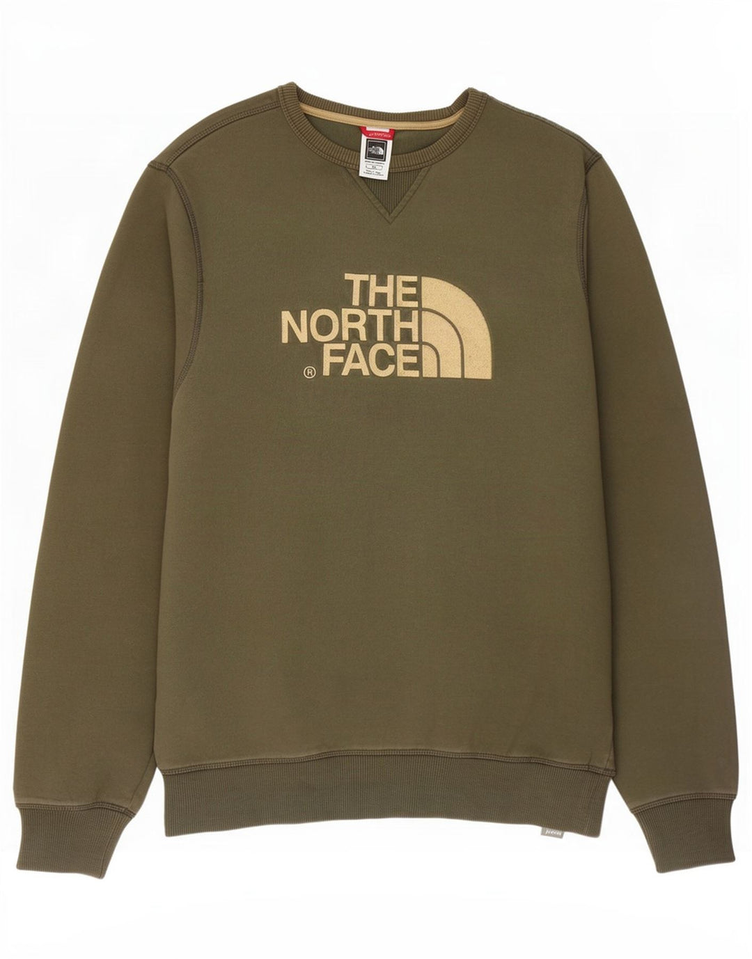 The North Face Mens Graphic Sweatshirt Jumper Medium Khaki Cotton