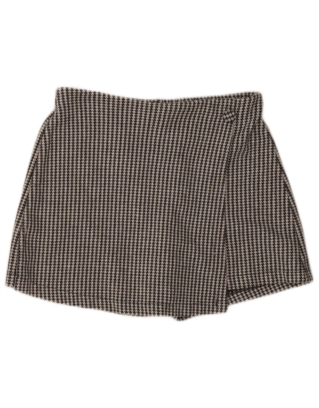 ZARA Girls Skort 11-12 Years W24  Black Houndstooth Cotton