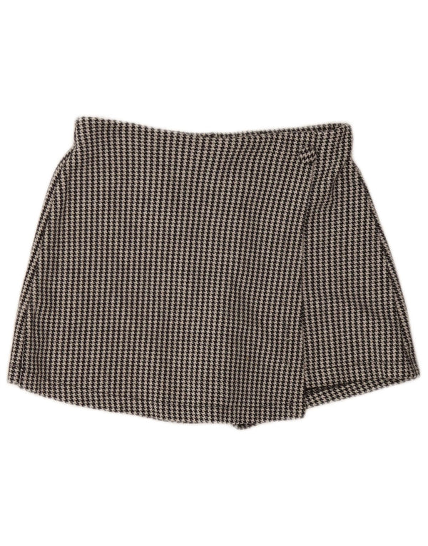 ZARA Girls Skort 11-12 Years W24  Black Houndstooth Cotton