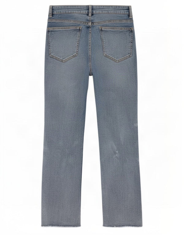 Zara Womens Cropped Jeans EU 40 Medium W30 L25 Blue Tie Dye Cotton