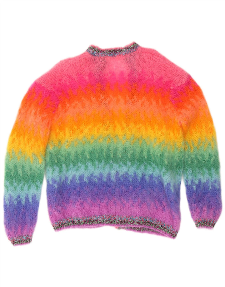 Vintage Womens Cardigan Sweater UK 14 Medium Multicoloured Colourful