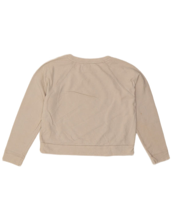 Calvin Klein Jeans Womens Crop Sweatshirt Jumper UK 10 Small White