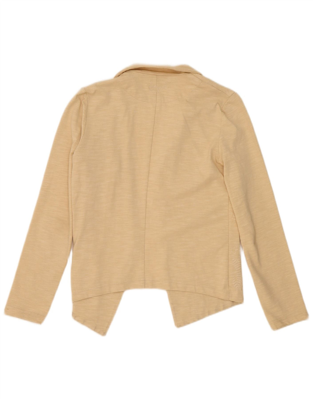 Desigual Womens Open Blazer Jacket EU 38 Medium Beige Flecked Cotton