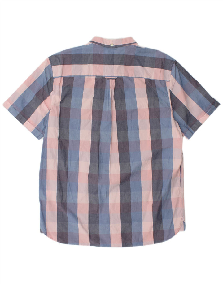 Lyle & Scott Mens Short Sleeve Shirt Large Multicoloured Check Cotton