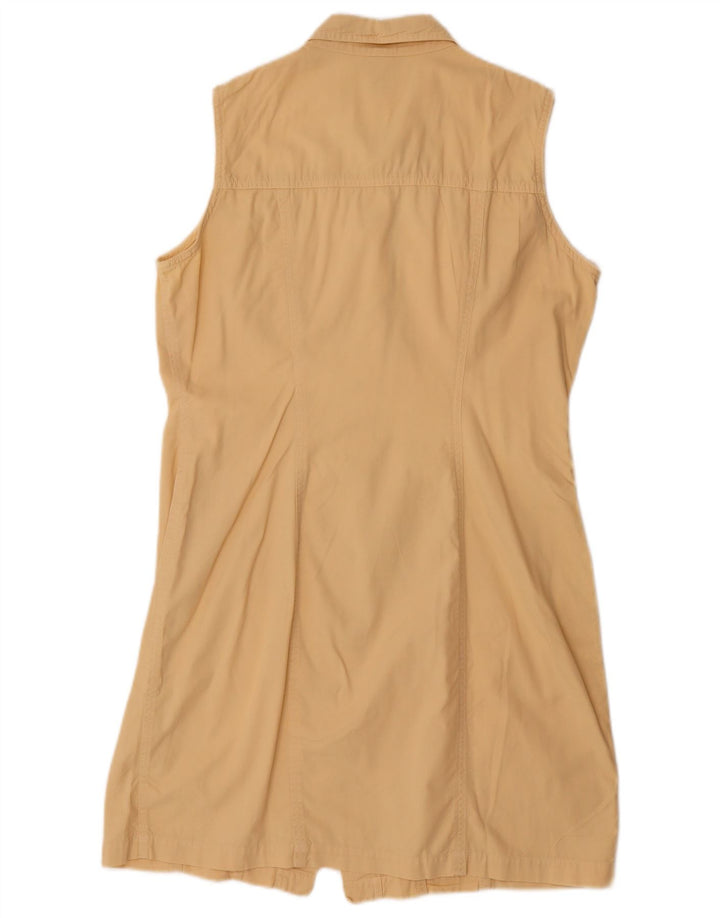 Colmar Womens Sleeveless Shirt Dress IT 46 Large Beige