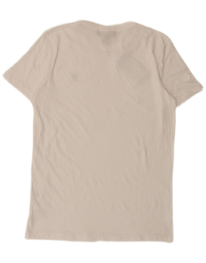 Lyle & Scott Mens T-Shirt Top Medium White Cotton