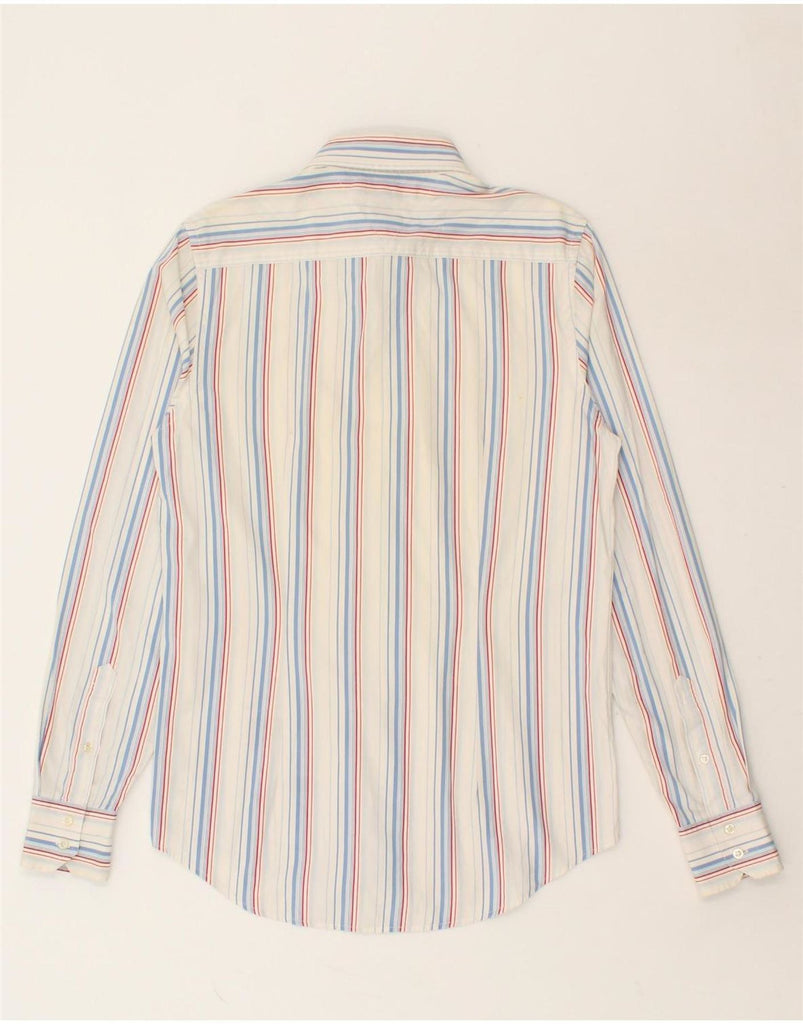 TOMMY HILFIGER Mens Shirt Medium White Striped Cotton Vintage Tommy Hilfiger and Second-Hand Tommy Hilfiger from Messina Hembry 