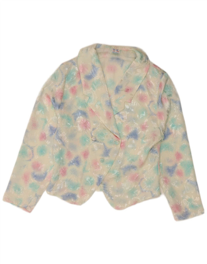 Vintage Womens Cardigan Top UK 14 Medium Multicoloured Tie Dye