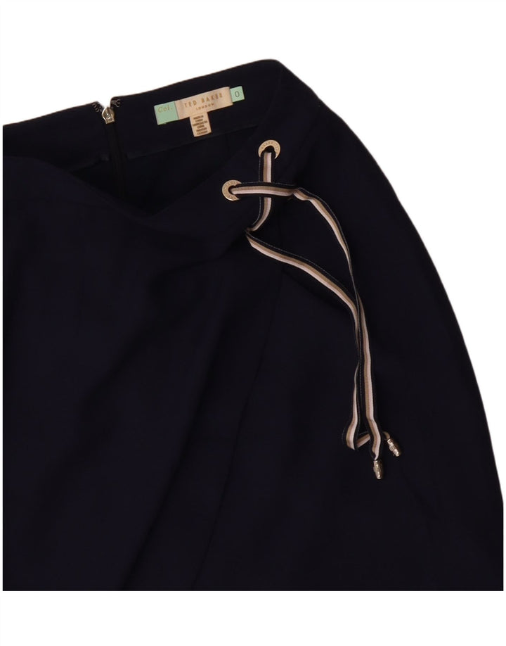 TED BAKER Womens Pencil Skirt Size 0 2XS W24  Navy Blue