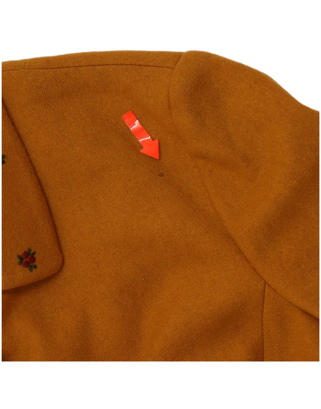 VINTAGE Womens 4 Button Blazer Jacket IT 38 XS Yellow Cotton