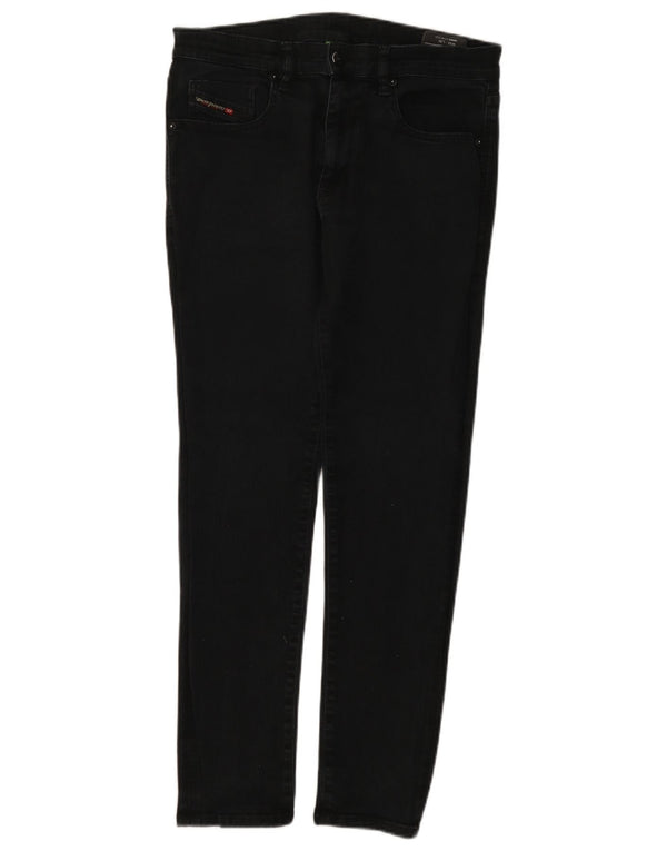 Diesel Mens D-Strukt Slim Jeans W32 L30 Black Cotton