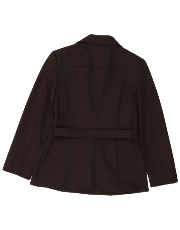 Vintage Womens Blazer Jacket UK 12 Medium Brown Polyester