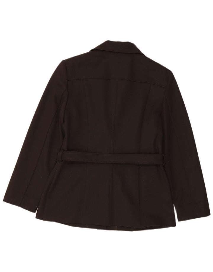 Vintage Womens Blazer Jacket UK 12 Medium Brown Polyester