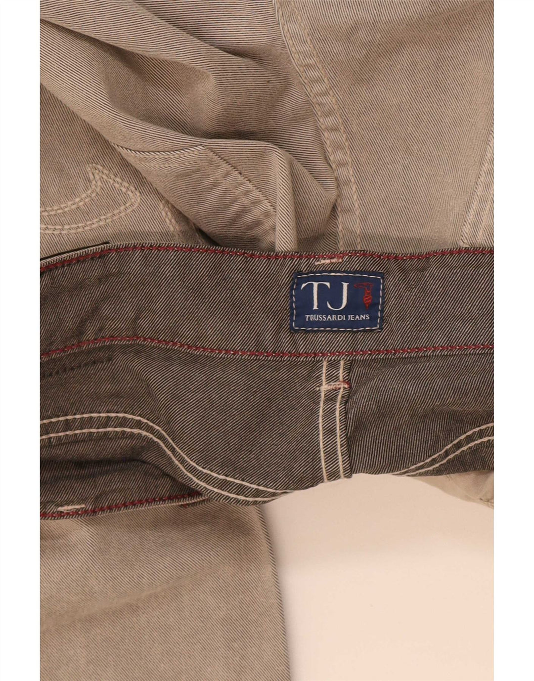 Trussardi Mens Straight Jeans W31 L33 Grey Cotton