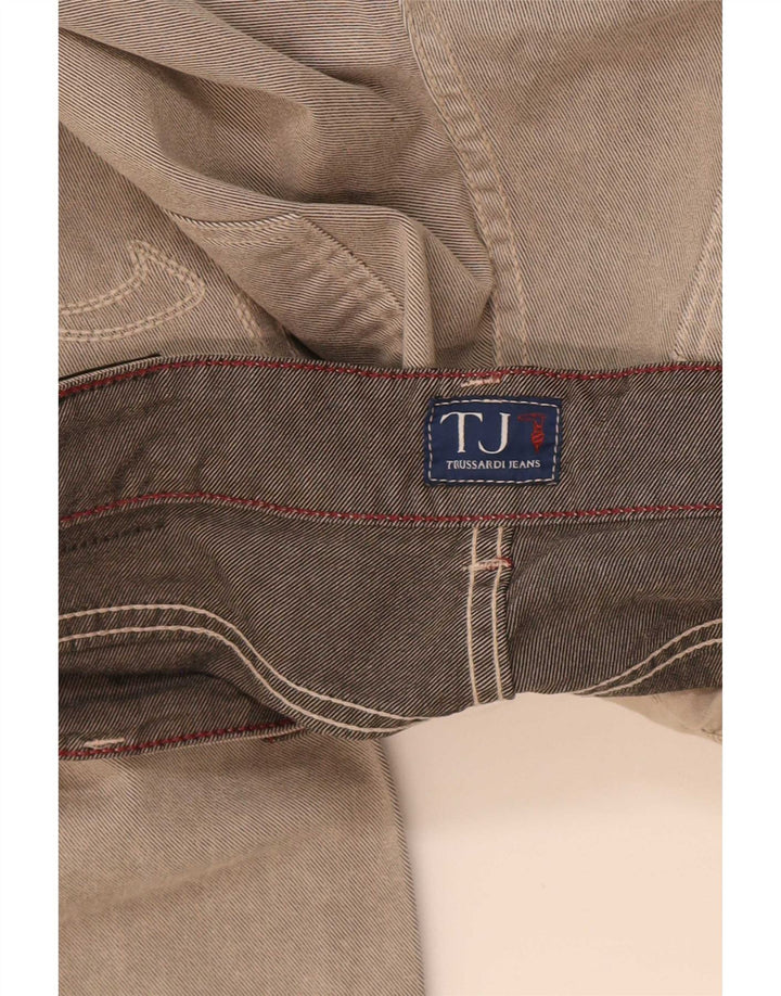 Trussardi Mens Straight Jeans W31 L33 Grey Cotton