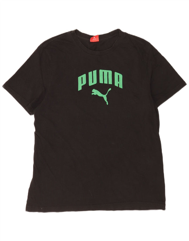 Puma Mens Graphic T-Shirt Top XL Black