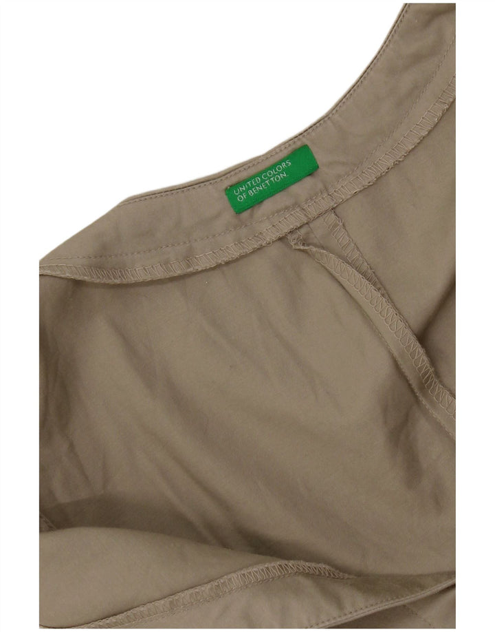 Benetton Womens Sleeveless Sheath Dress UK 12 Medium Khaki