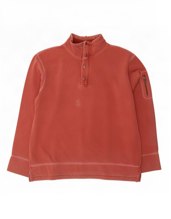 Gap Mens Zip Neck Sweatshirt Jumper XL Red Cotton