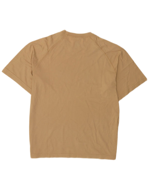 Think Pink Womens Oversized Graphic T-Shirt Top UK 16 Large Beige Cotton