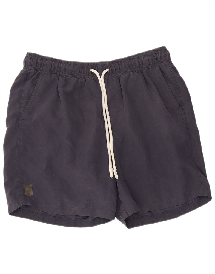 Marks & Spencer Mens Swimming Shorts Medium Navy Blue Polyester