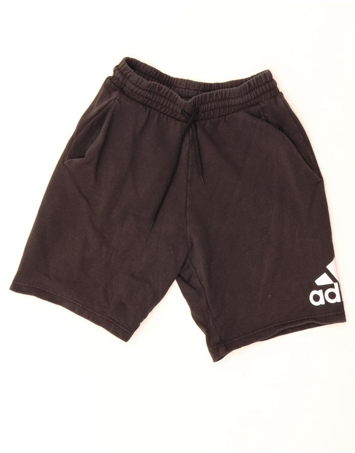 ADIDAS Mens Graphic Sport Shorts Small  Black Cotton