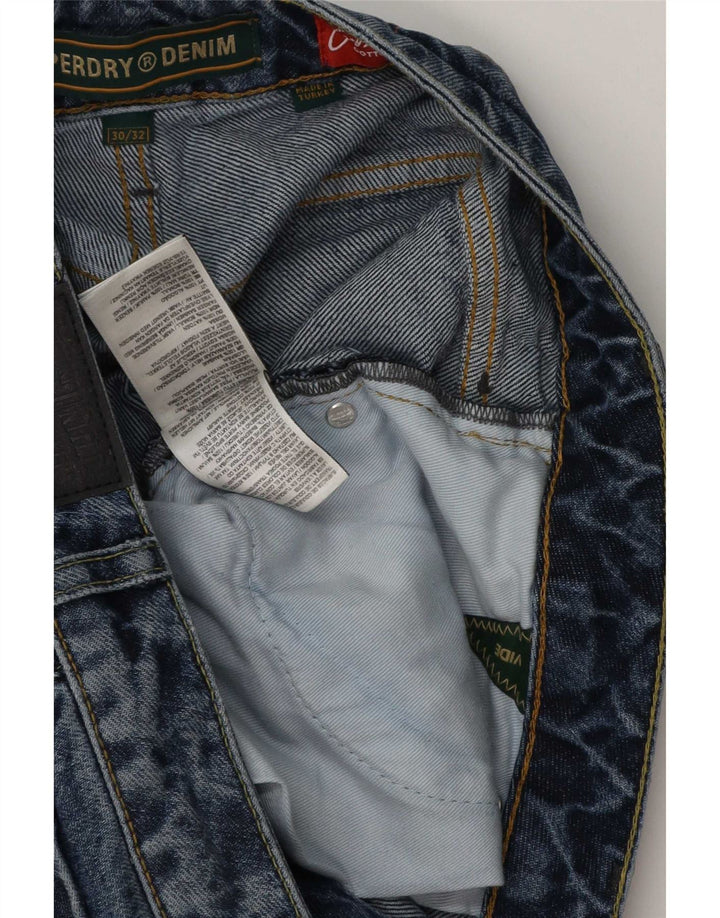 Superdry Mens Loose Jeans W30 L32 Blue Cotton