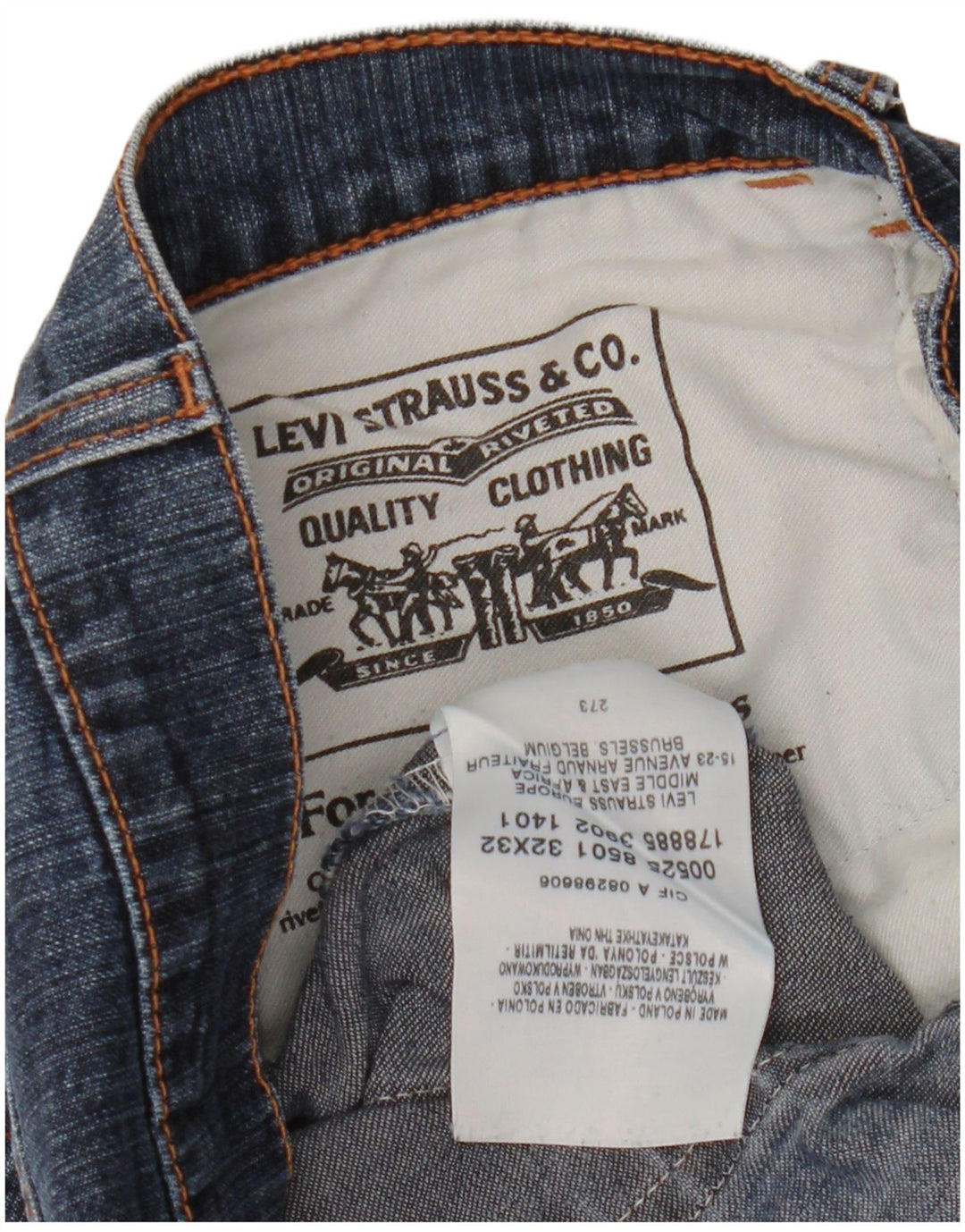 LEVI'S Womens Bootcut Jeans W32 L32  Blue Cotton