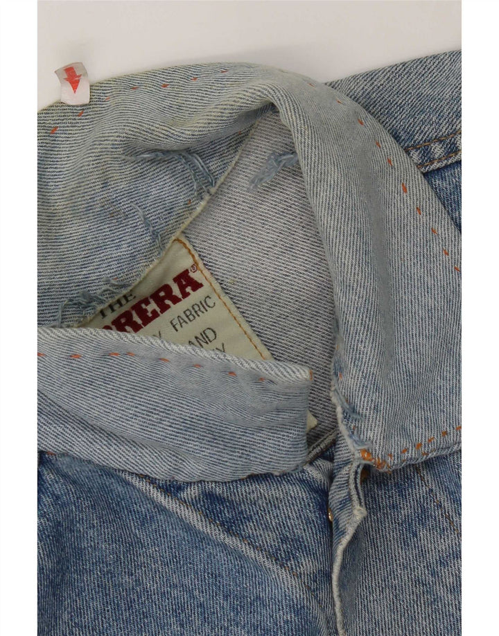 Carrera Mens Distressed Denim Jacket UK 36 Small Blue Cotton