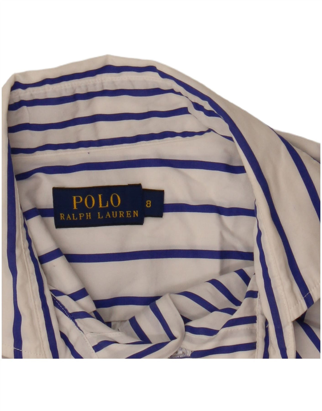 Polo Ralph Lauren Womens Shirt Dress US 8 Medium White Pinstripe