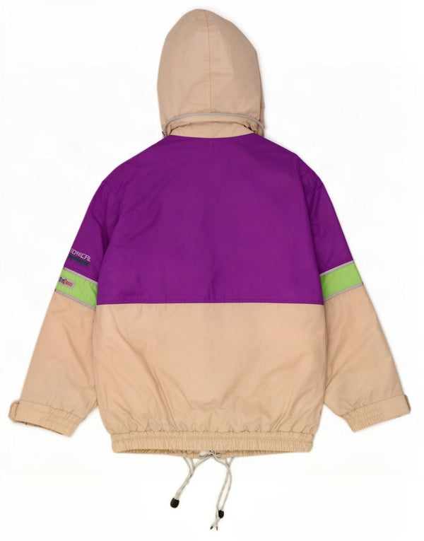 Brugi Mens Hooded Ski Jacket UK 44 2XL Off White Colourblock