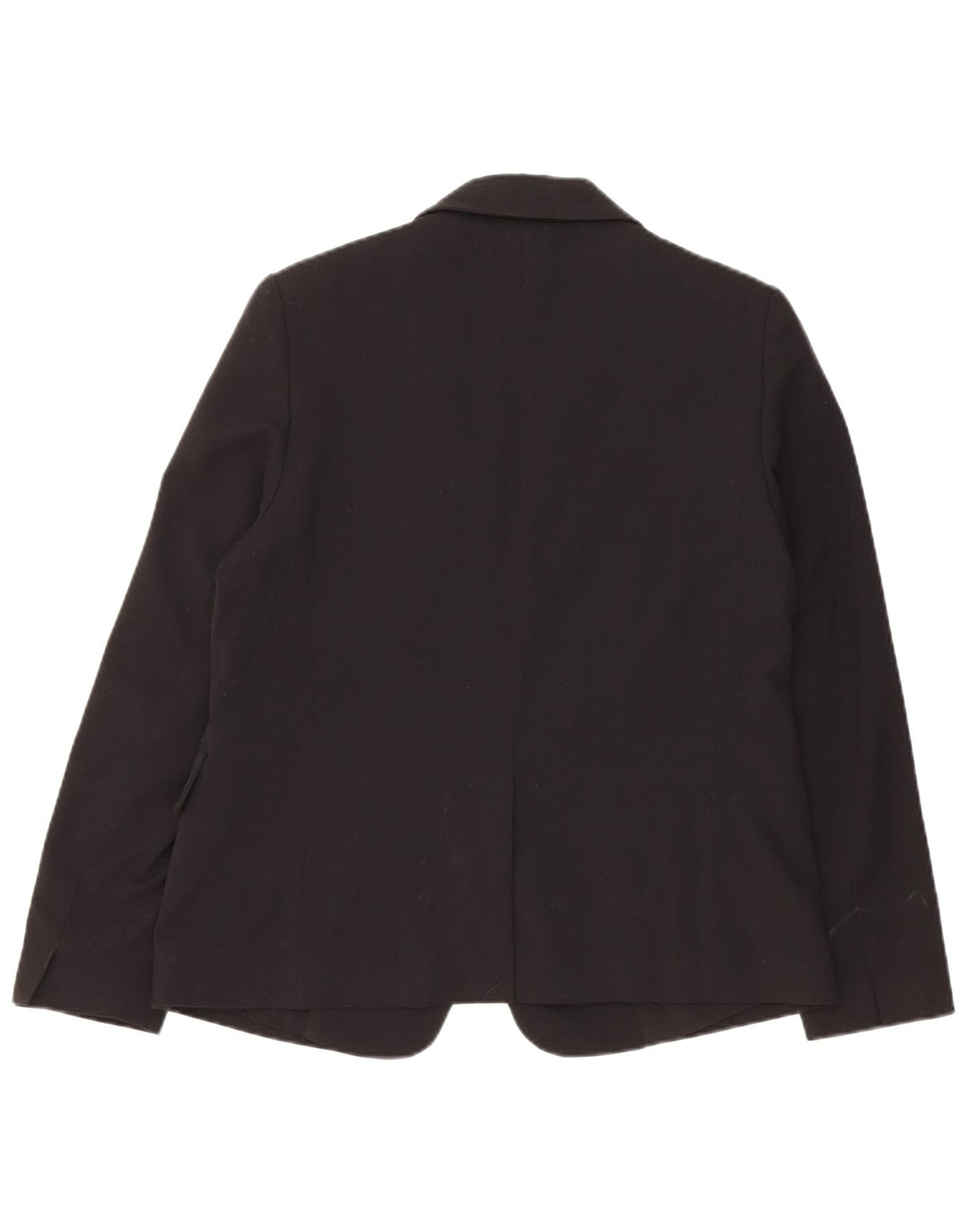Marks & Spencer Womens 1 Button Blazer Jacket UK 12 Medium Black Polyester