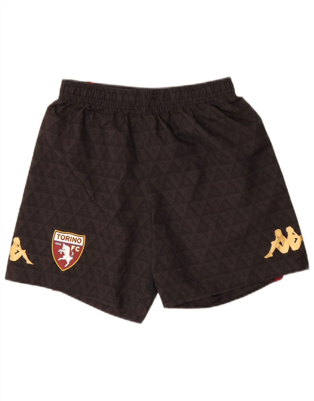 KAPPA Womens FC Torino Graphic Sport Shorts UK 8 Small  Black Polyester