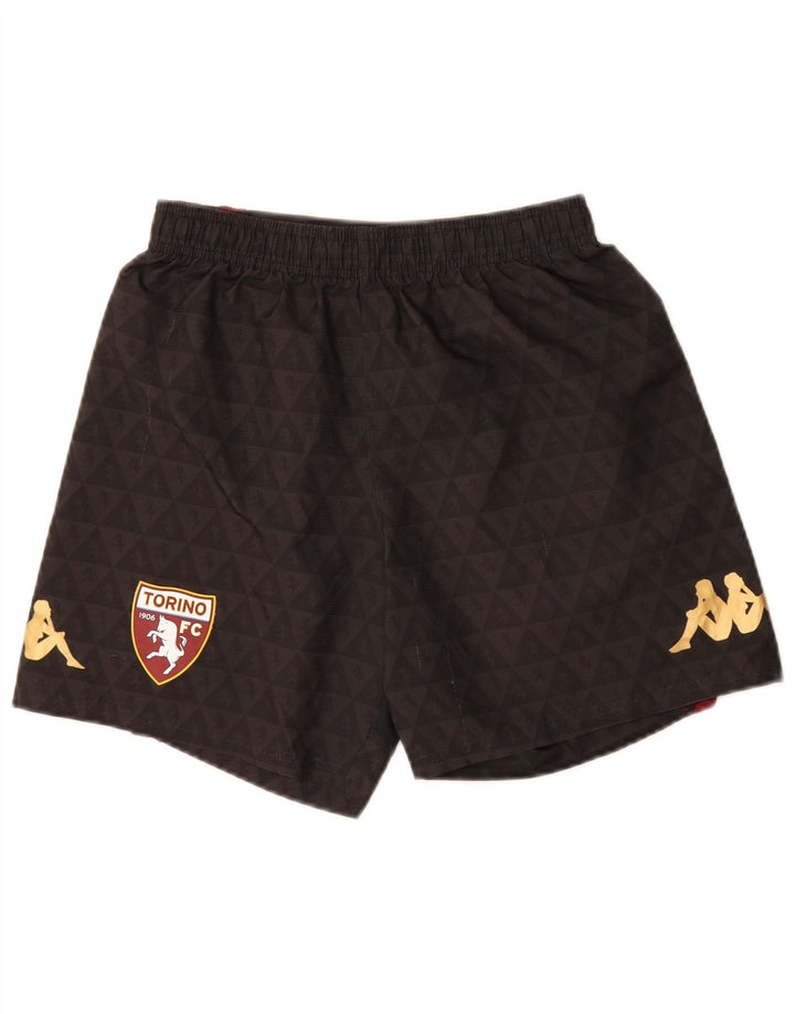 KAPPA Womens FC Torino Graphic Sport Shorts UK 8 Small  Black Polyester