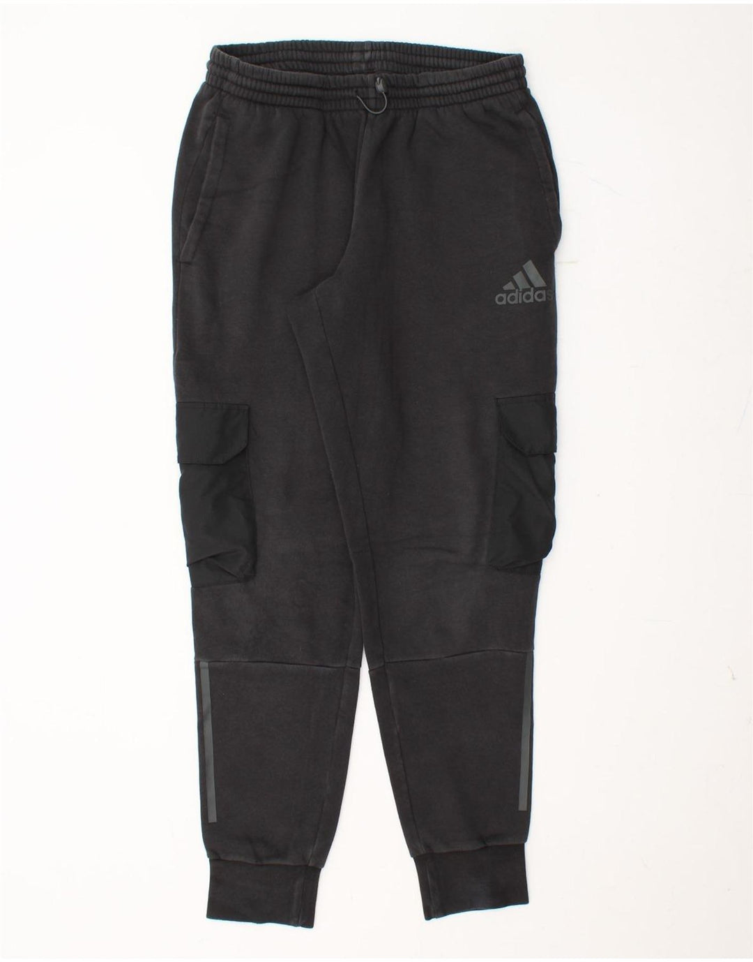 ADIDAS Mens Cargo Tracksuit Trousers Joggers Medium  Black Cotton