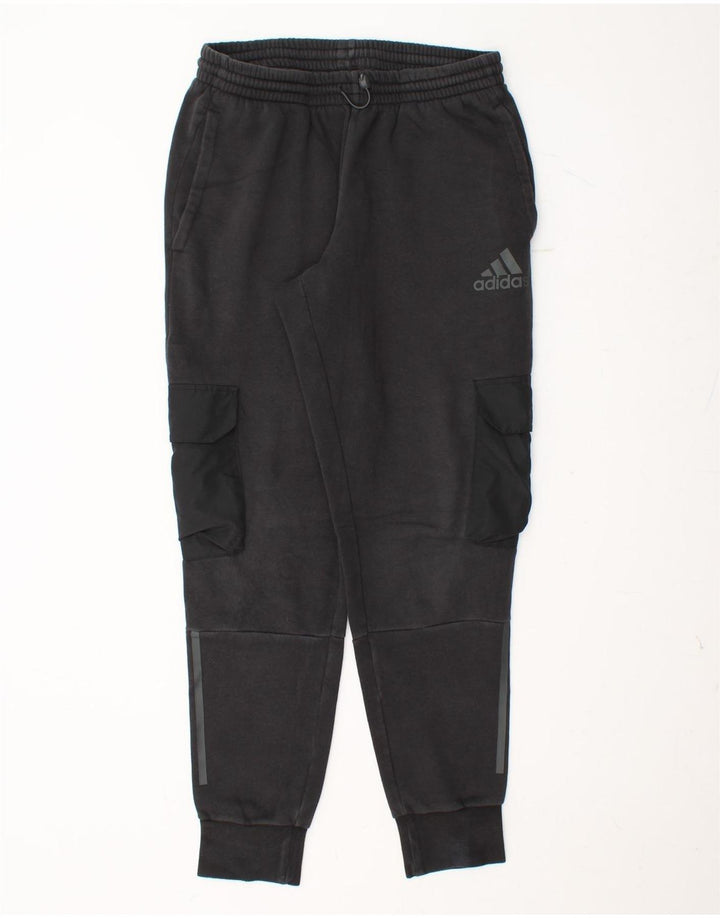 ADIDAS Mens Cargo Tracksuit Trousers Joggers Medium  Black Cotton