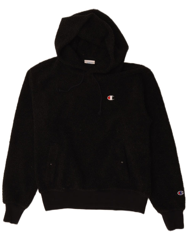 Champion Mens Hooded Fleece Jumper Medium Black