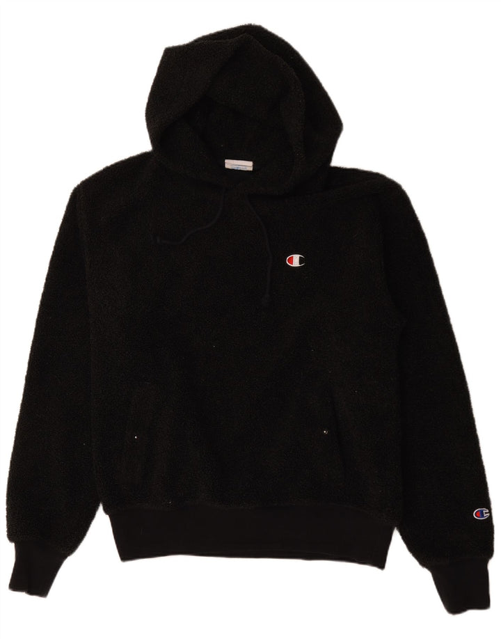 Champion Mens Hooded Fleece Jumper Medium Black