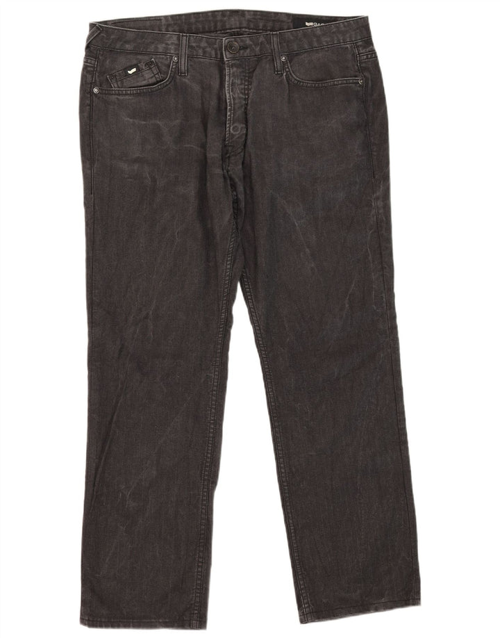 Gas Mens Straight Jeans W36 L29 Grey Cotton