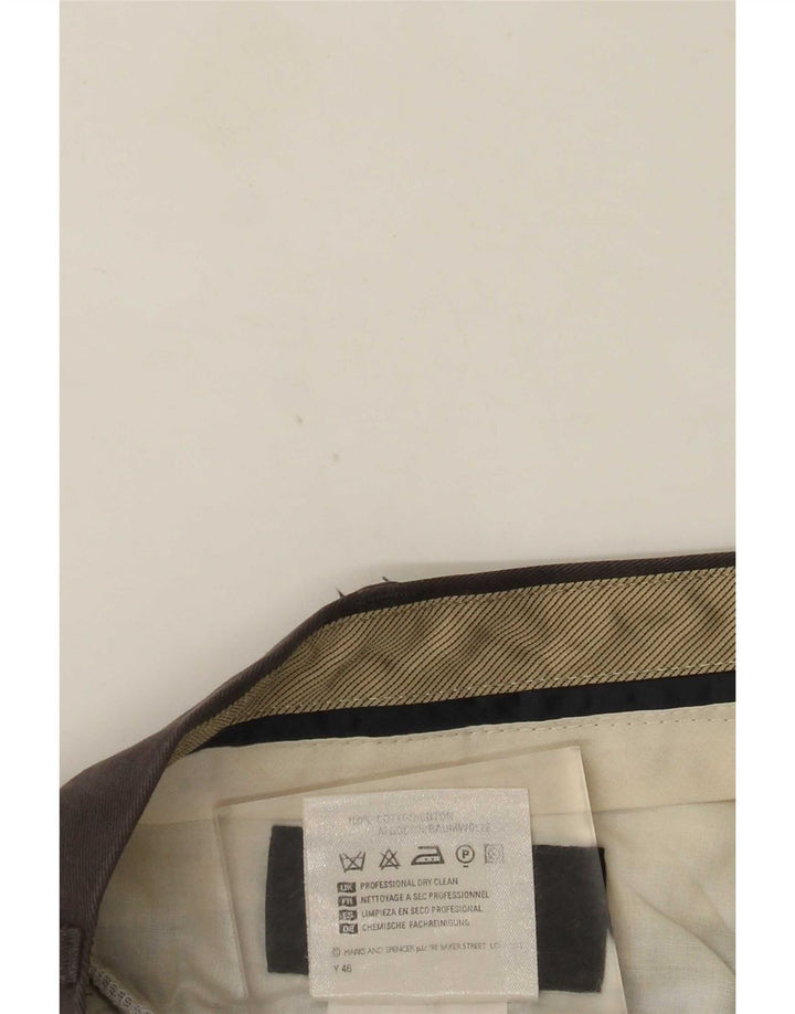 Marks & Spencer Mens St. Michael Straight Chino Trousers W36 L31 Grey
