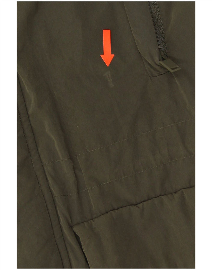 Zara Mens Hooded Padded Coat UK 40 Large Green