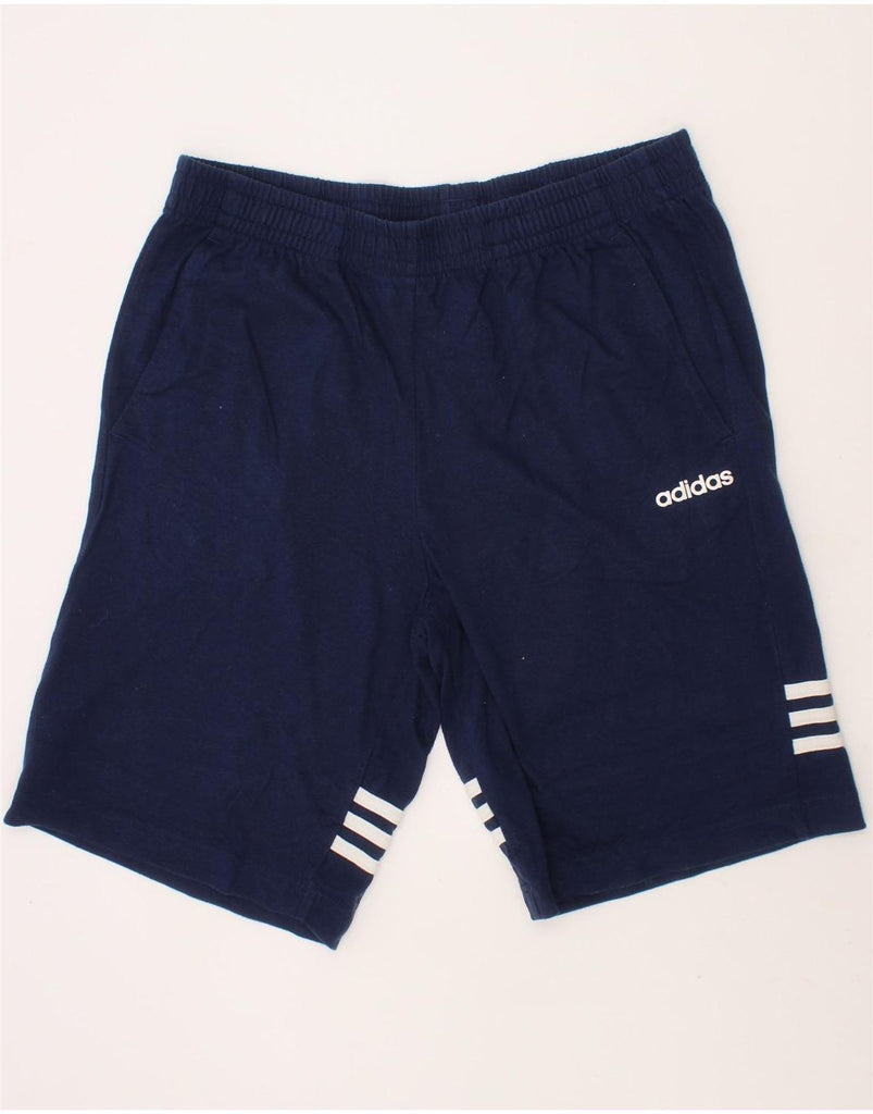 ADIDAS Girls Sport Shorts 15-16 Years  Navy Blue Cotton Vintage Adidas and Second-Hand Adidas from Messina Hembry 