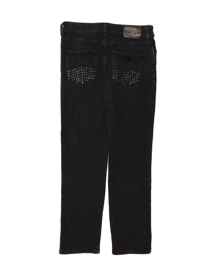ARMANI Womens Straight Jeans W28 L27 Navy Blue Cotton Vintage Armani and Second-Hand Armani from Messina Hembry 