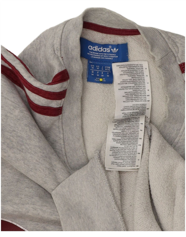 Adidas Mens Graphic Sweatshirt Jumper Medium Grey Cotton