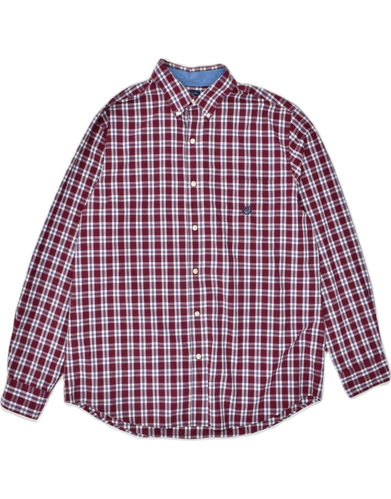 CHAPS Mens Shirt XL Red Check Cotton | Vintage | Thrift | Second-Hand | Used Clothing | Messina Hembry 