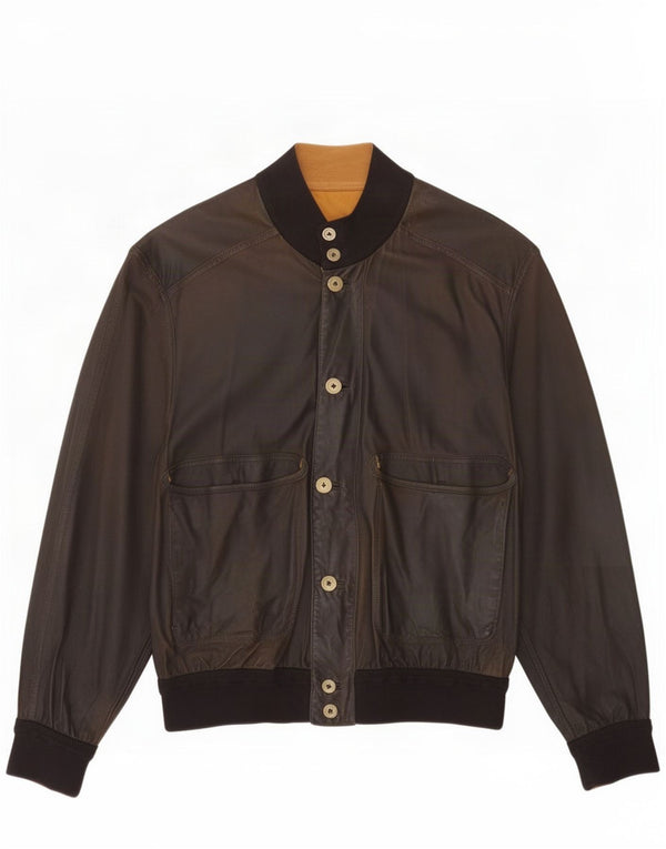 Vintage Mens Reversible Suede Jacket UK 38 Medium Brown Colourblock