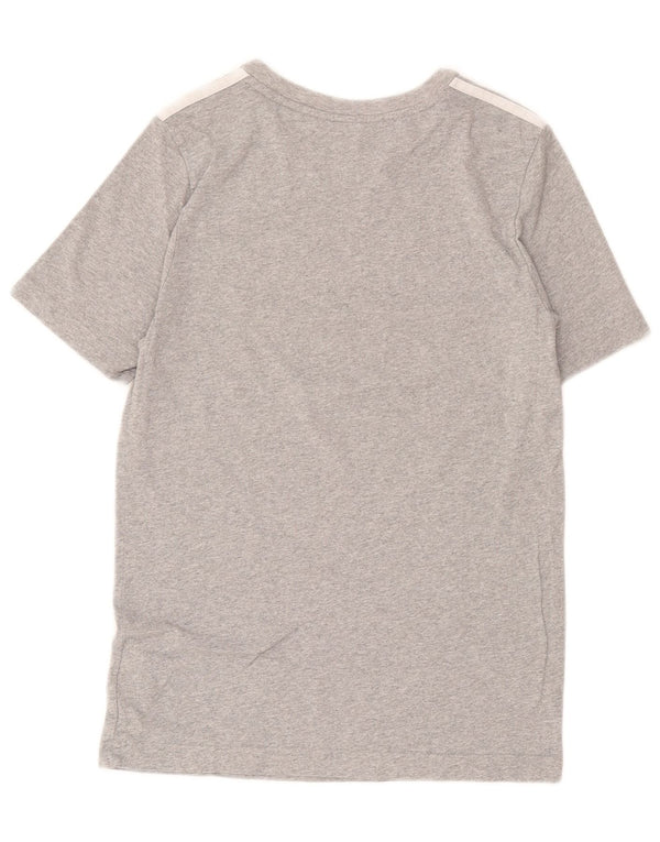 Adidas Boys T-Shirt Top 13-14 Years Grey Cotton