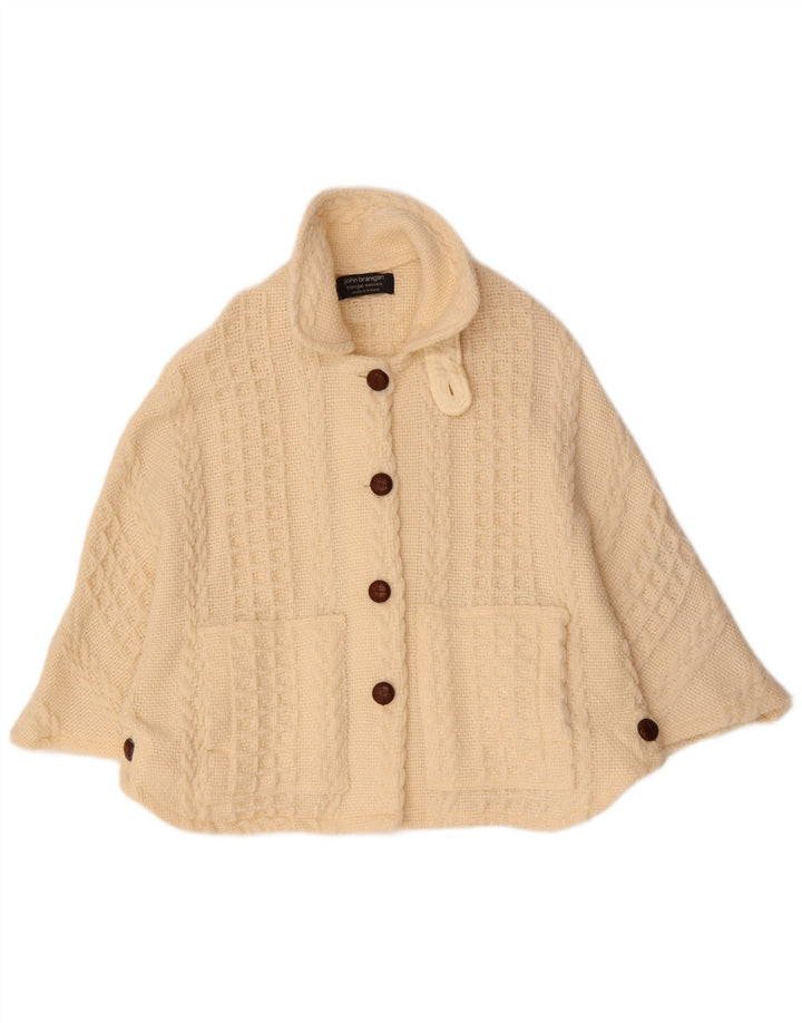 JOHN BRANIGAN Womens Poncho Jumper One Size Off White