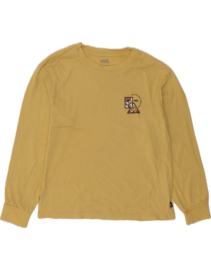 VANS Womens Top Long Sleeve UK 16 Large Yellow Cotton Vintage Vans and Second-Hand Vans from Messina Hembry 
